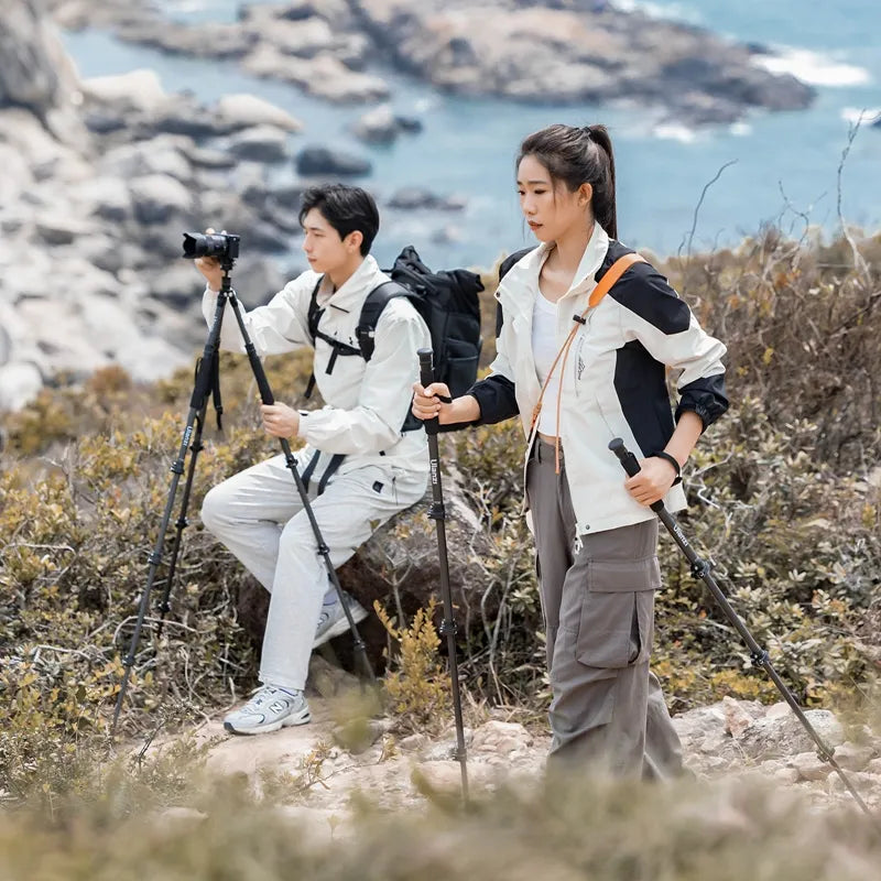 Ulanzi TT35 Lightweight Hiking Stick Tripod Kit - Adjustable Monopod & Camera Stand for Outdoor Photography, Vlogging, and Travel Adventures