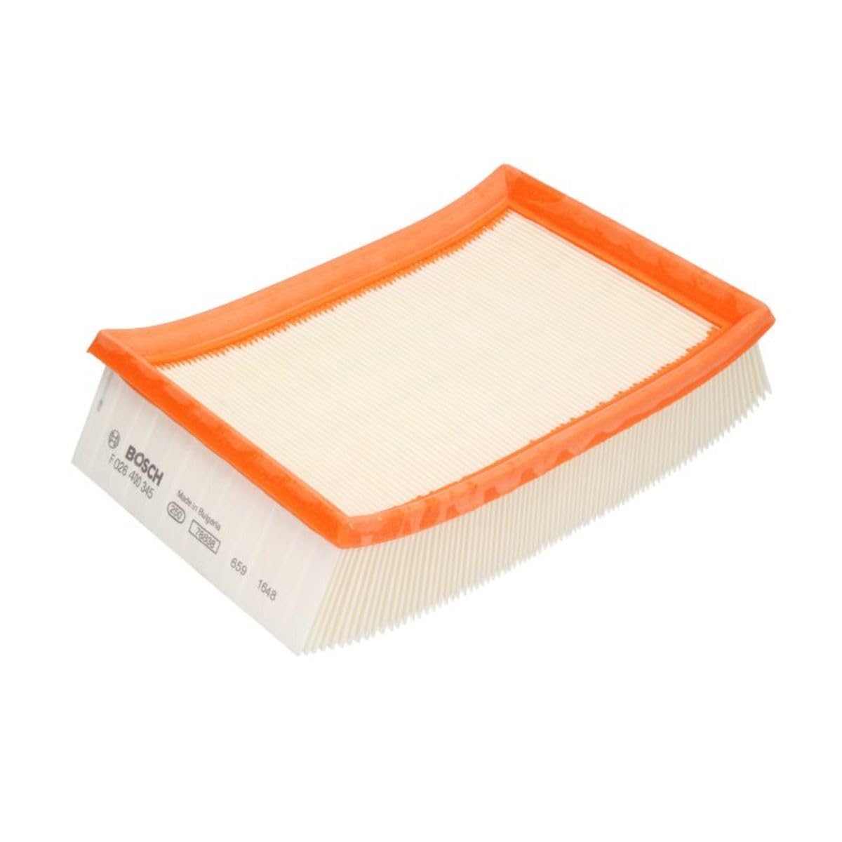 Bosch S0345 High Performance Vehicle Air Filter - Compatible with Multiple Car Models - Improve Engine Efficiency & Airflow - Ideal for Daily Commute & Road Trips