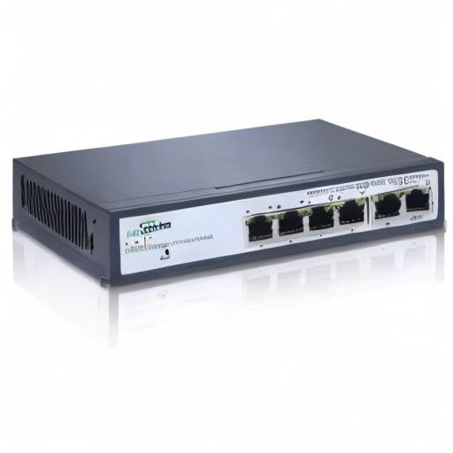 4 Port Managed PoE Passthrough Switch with VLAN & QoS - 60W IEEE 802.3at/bt Compatible - Expand Network Using Existing Cat5e/Cat6 Cables - Ideal for IP Cameras, VoIP Phones & Smart Office Setup