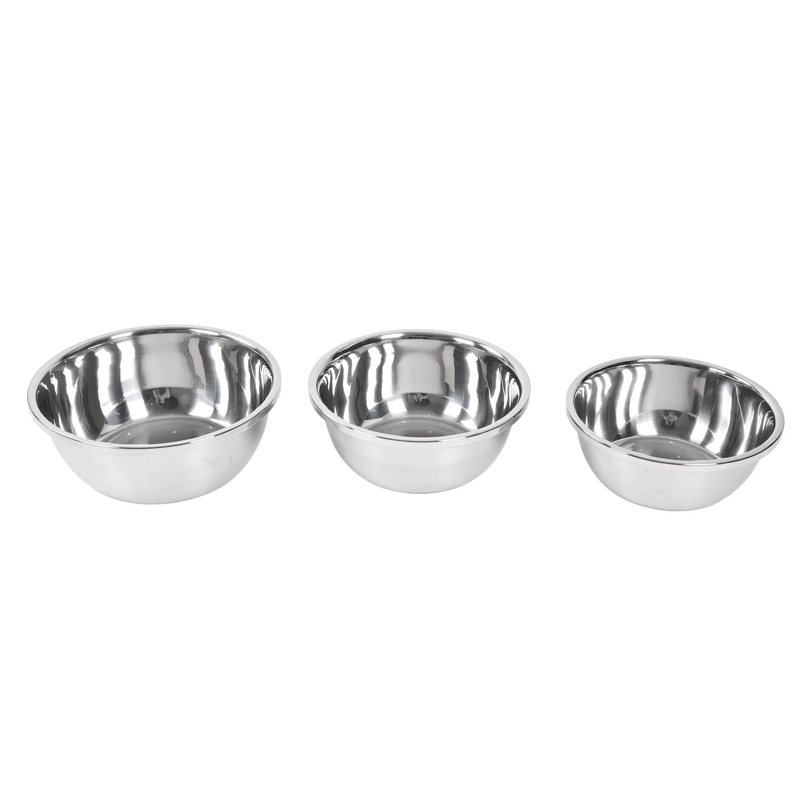 Premium 3-Piece Stainless Steel Soup & Mixing Bowl Set - Rustproof, Durable for Restaurant, Kitchen & Home Cooking - Perfect for Mixing, Serving & Meal Prep