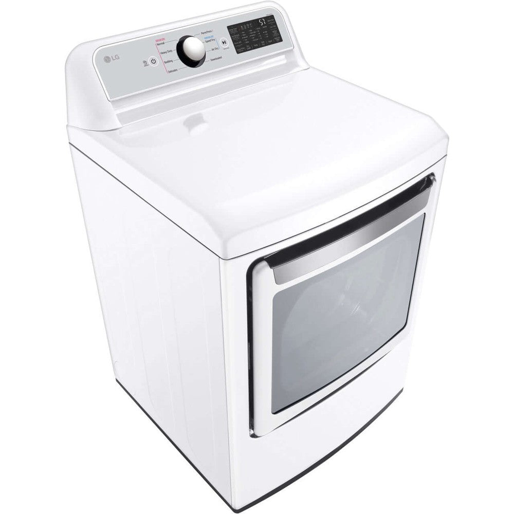 LG DLG7401WE 7.3 Cu. Ft. Ultra Large Capacity Smart Wi-Fi Enabled Gas Dryer with EasyLoad Door - White | Energy Efficient Laundry Appliance for Large Families & Smart Homes