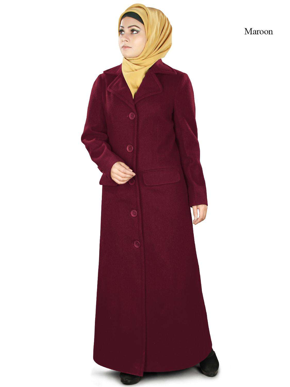 Jaseena Women's Long Coat - Elegant Winter Trench Coat with Belt, Warm Wool Blend Outerwear for Office, Dating & Special Occasions