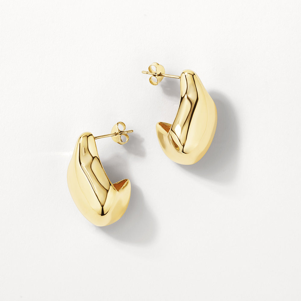 Organic Gold Drop Earrings for Women - Elegant Dangle Jewelry for Parties, Weddings & Everyday Wear