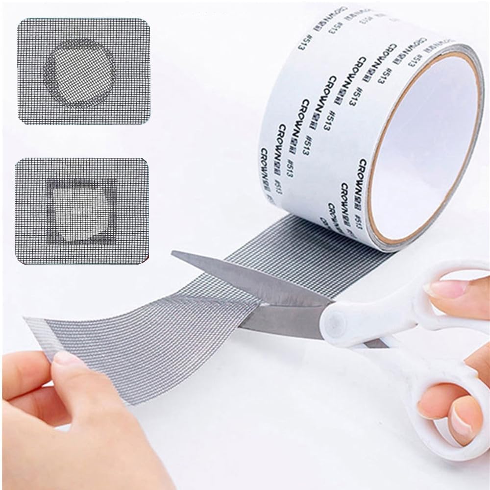 SHUTTLE ART Window Screen Repair Tape - Strong Adhesive & Waterproof Mesh Patch for Door & Window Screens - Fix Tears & Holes in Mosquito Nets - Perfect for Home, RV, and Outdoor Screen Repair