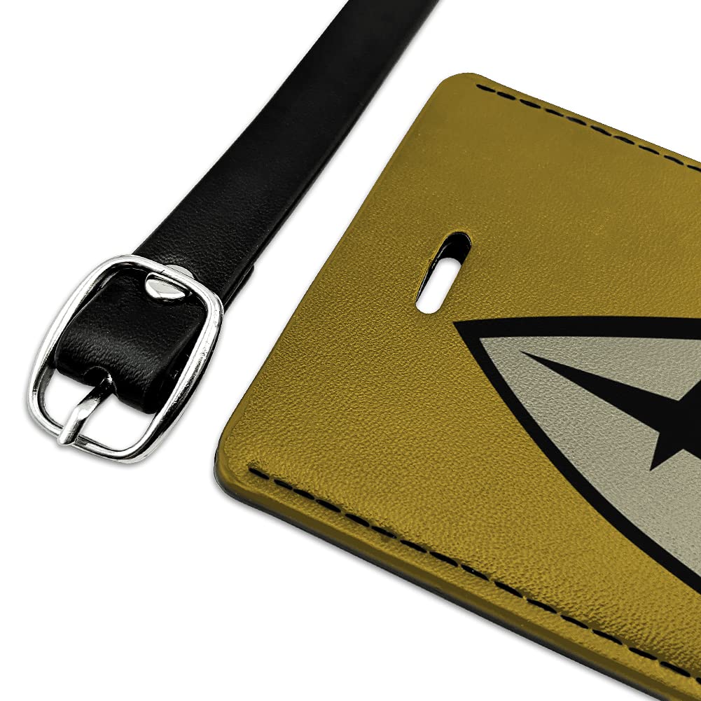 Star Trek Command Shield Rectangle Leather Luggage Tag - Durable Carry-On ID Tag for Suitcases & Travel Bags - Perfect for Business Trips, Vacations & Air Travel Identification