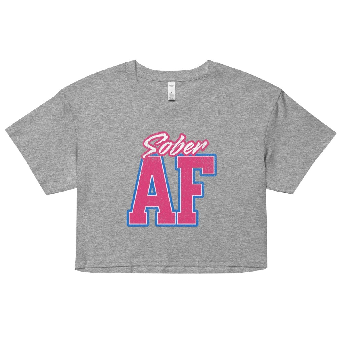 Sober AF Bold Collegiate Crop Top - Trendy College Outfit for Parties, Campus Wear & Casual Style | Perfect for Sorority Events, Girls Night Out & Everyday Fashion