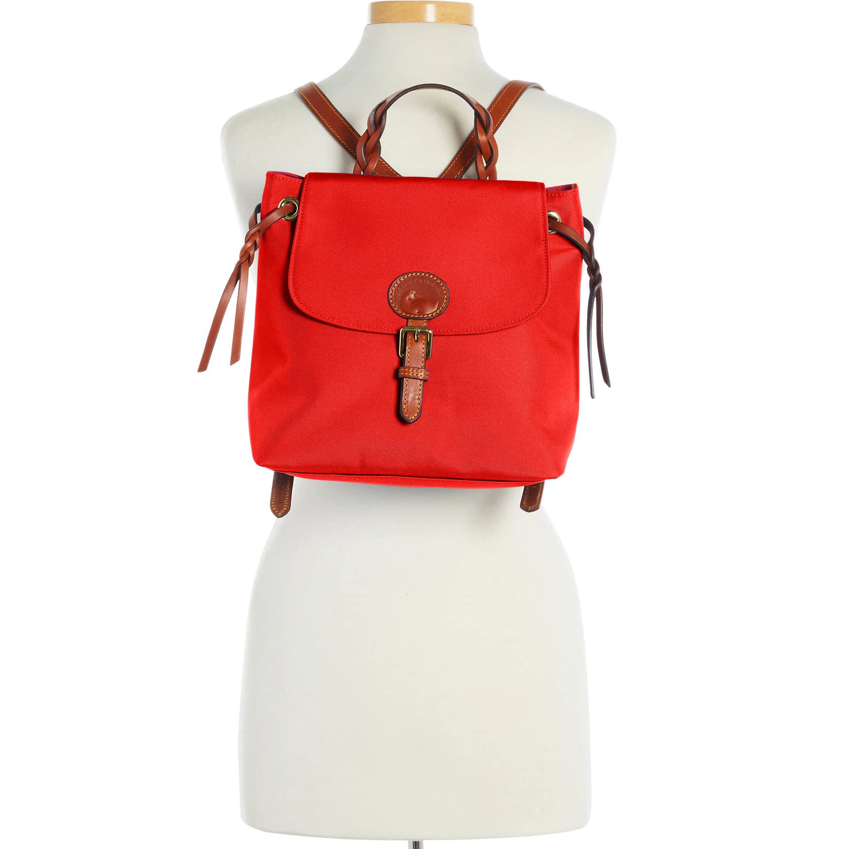 Dooney & Bourke Women's Small Nylon Flap Backpack Purse - Stylish Crossbody Handbag for Work, Travel & Everyday Use