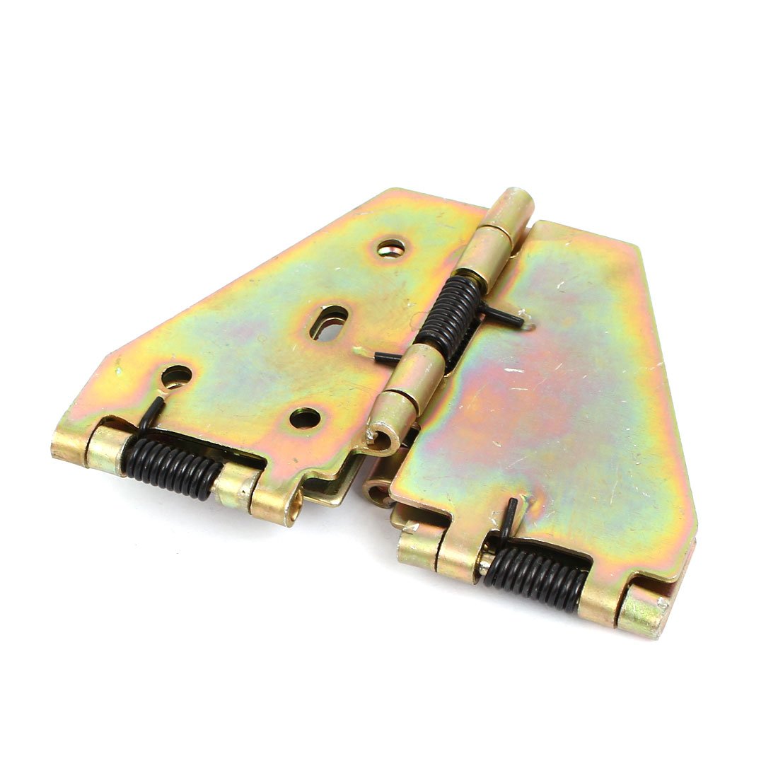 uxcell Zinc Alloy 180 Degree Spring Loaded Folding Hinge for Desks & Tables - Heavy Duty Cabinet Hardware for DIY Furniture Projects & Home Office Organization
