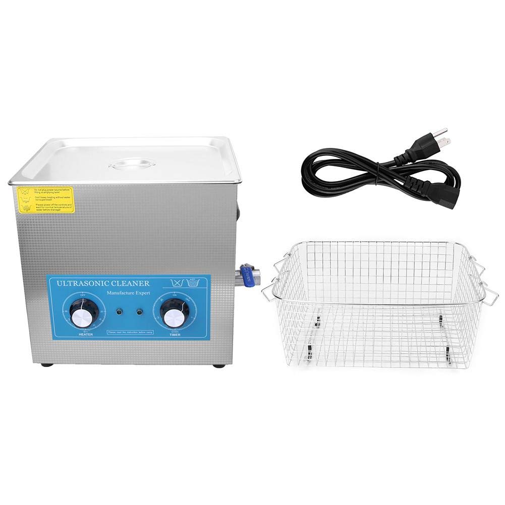 410HT 10L Ultrasonic Cleaner with Heating & Timing - Professional Jewelry, Watch, Ring, Eyeglass & PCB Circuit Board Cleaning Machine (110V US Plug) - Perfect for Home, Jewelry Stores & Electronics Repair Shops