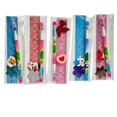 Kids Birthday Return Gift Set - 15-Piece Multicolor Stationery Kit for Boys & Girls | Perfect for Party Favors, Classroom Rewards & Goodie Bags