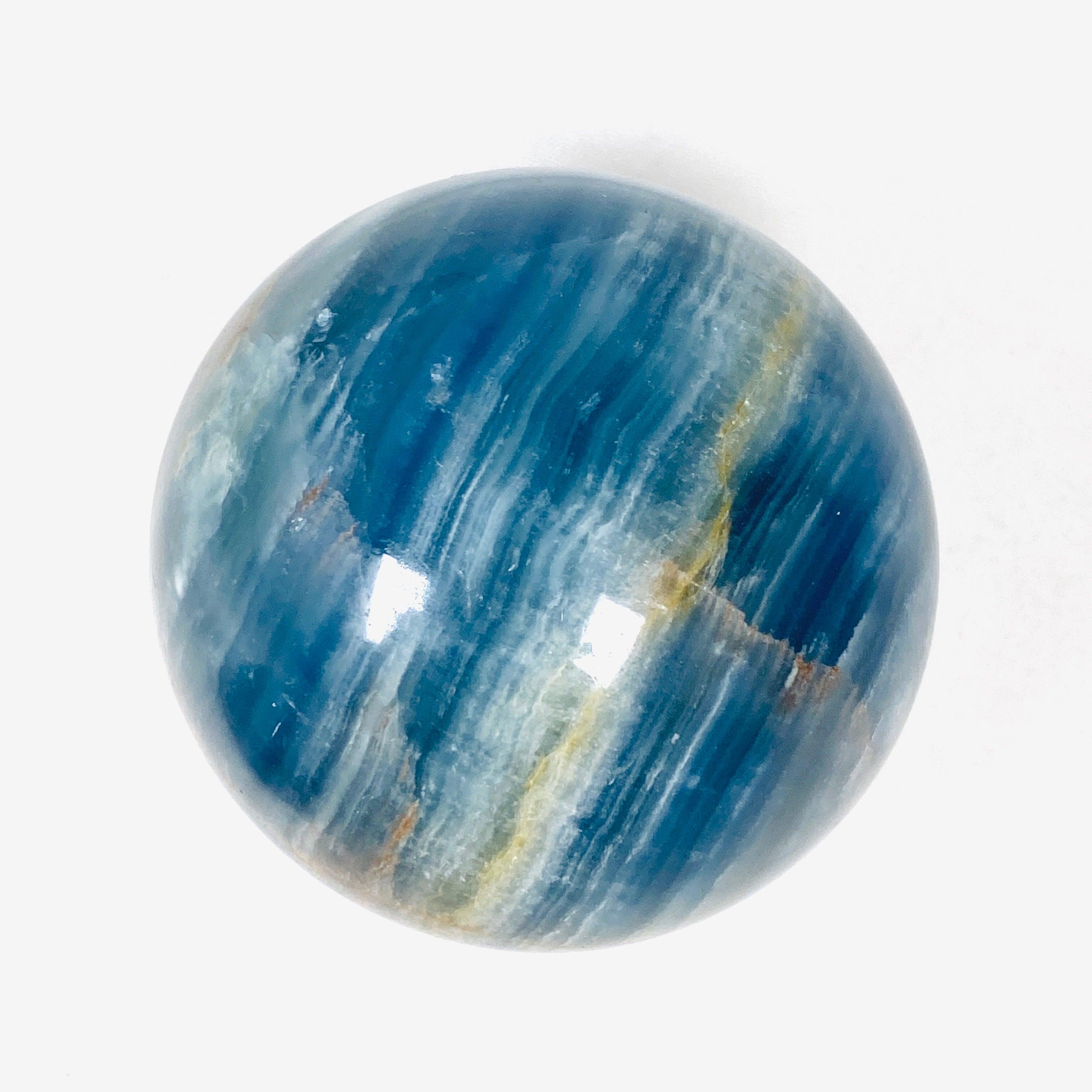 Blue Onyx Sphere BXS 04 - Natural Healing Crystal Ball for Meditation, Yoga & Home Decor | Perfect for Energy Healing, Chakra Balancing & Spiritual Gifts