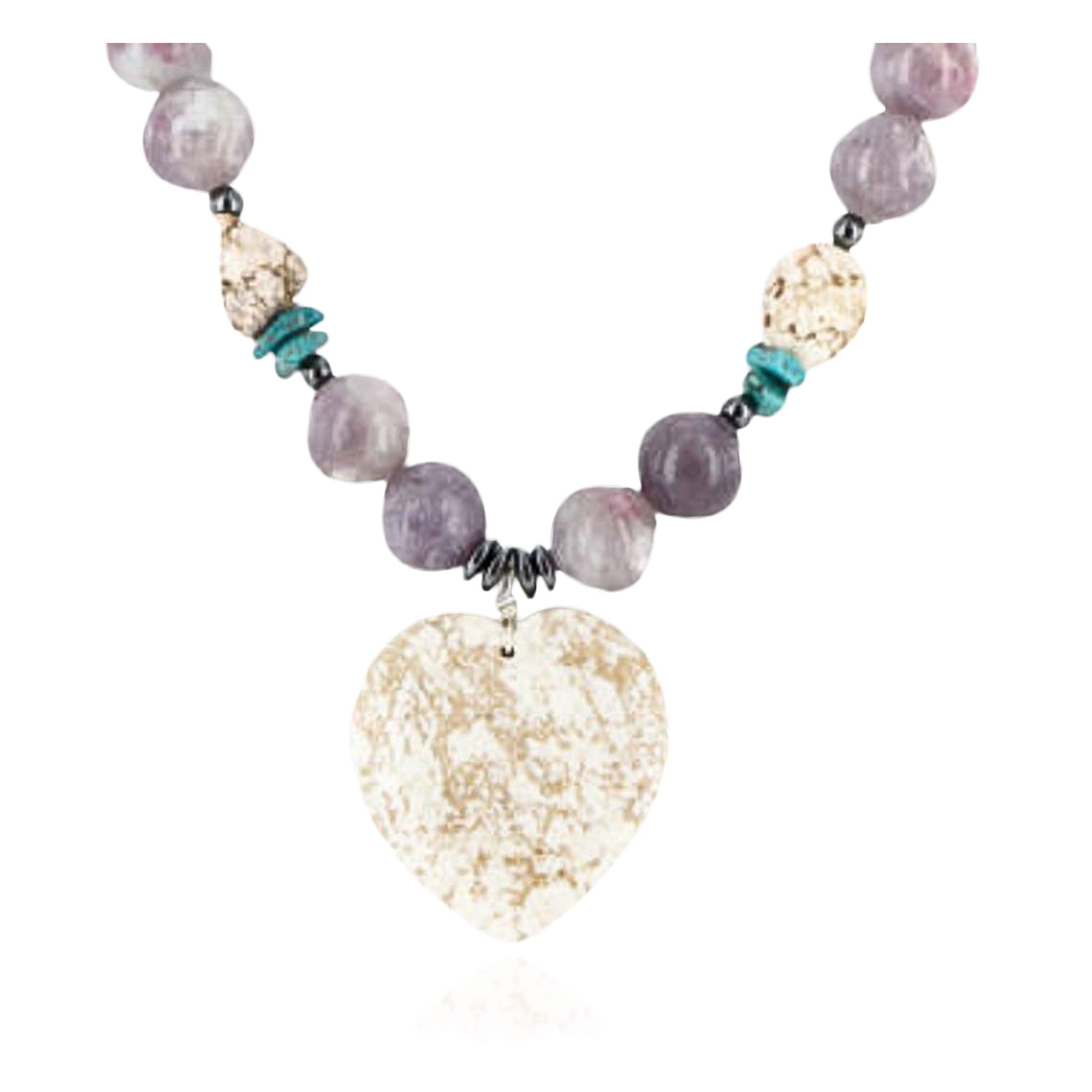 Authentic Native American Handmade Silver Navajo White Howlite Agate Necklace - Certified $200 Tag - Perfect for Boho Fashion, Spiritual Healing & Cultural Jewelry Collection