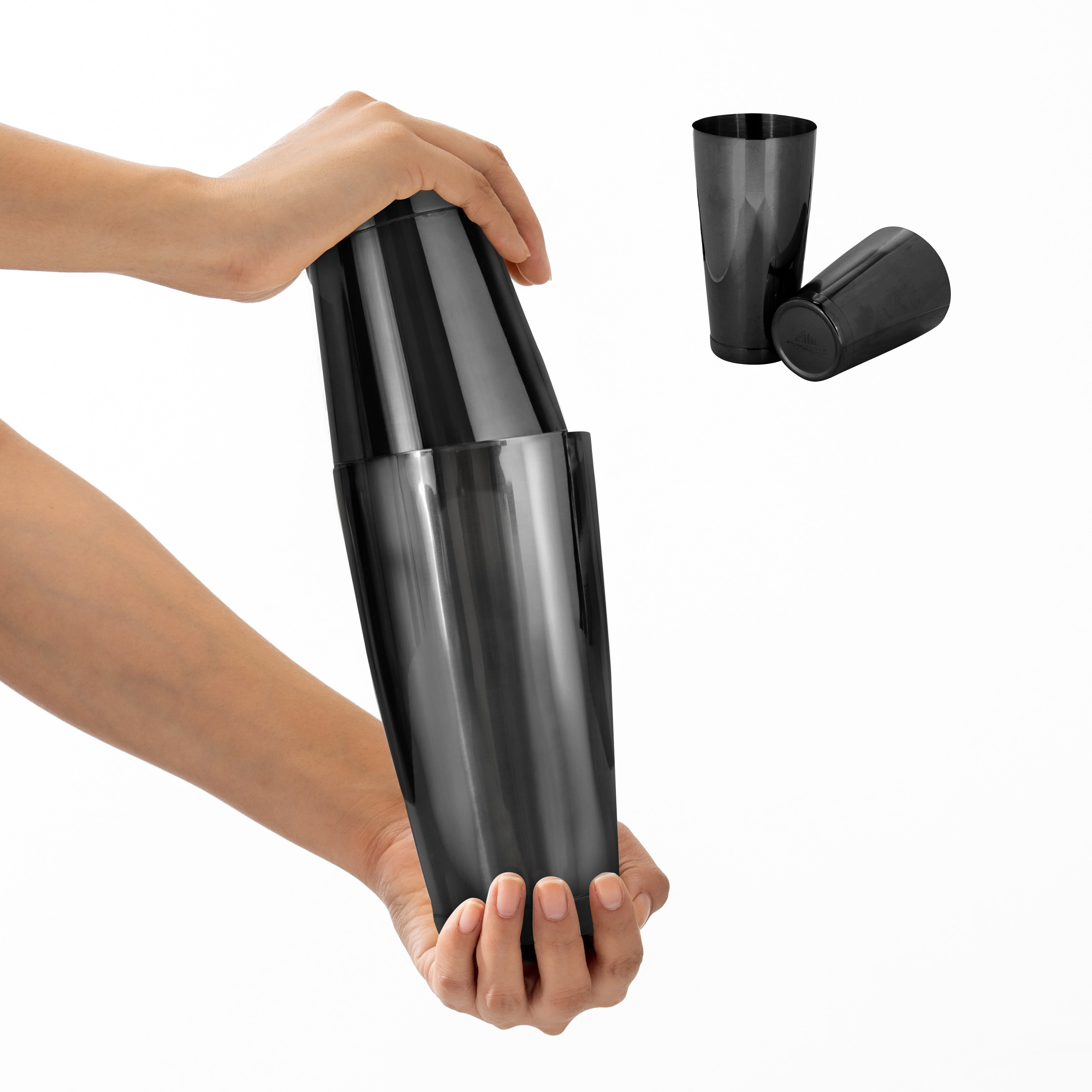 Premium Black Boston Cocktail Shaker Set - 28oz Bar Mixing Tin for Professional & Home Bartenders - Perfect for Mojitos, Margaritas & Martini Making