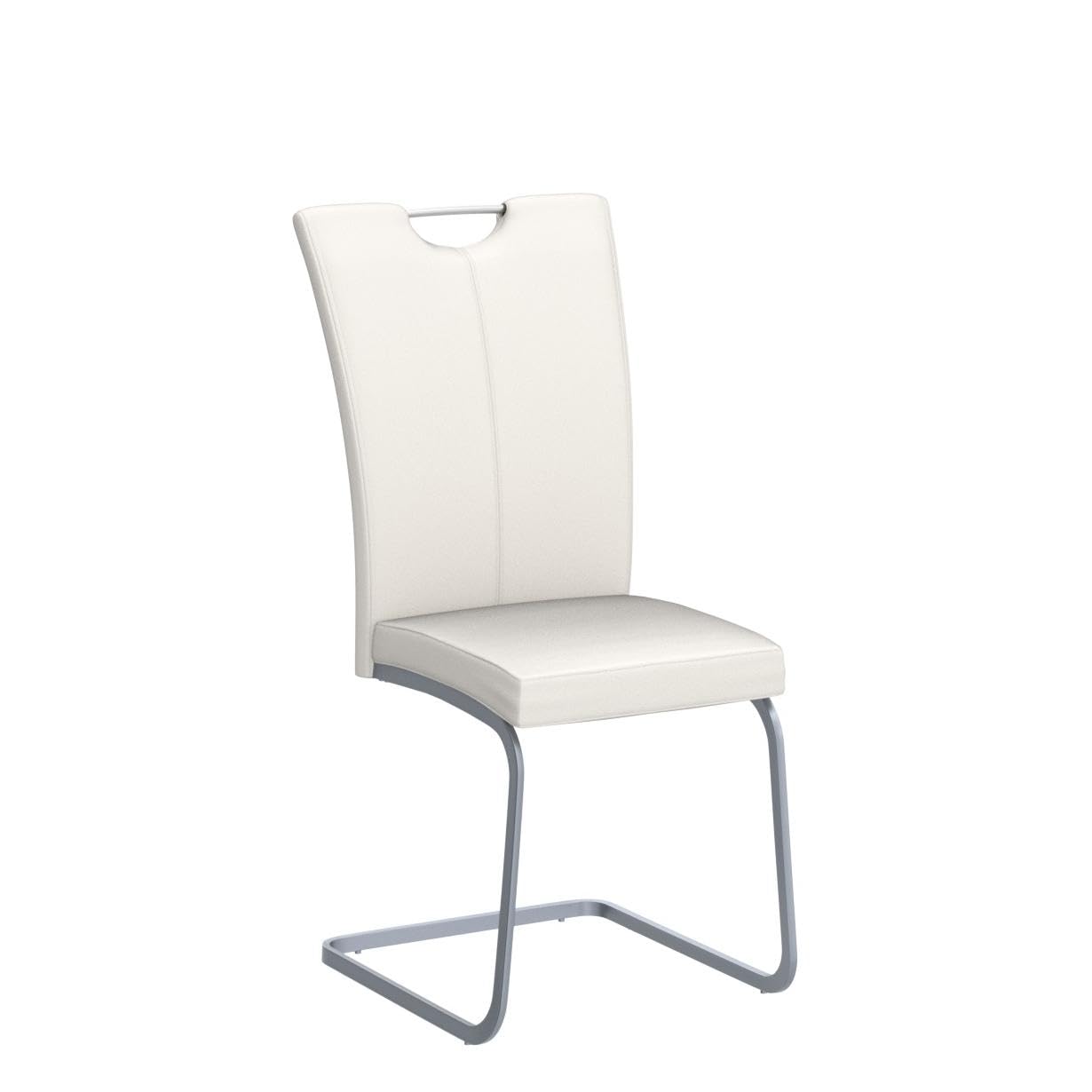 4 Modern Faux Leather Dining Chairs Set - High Back Kitchen Chairs with Electroplated Metal Legs, Armless Design for Dining Room, Kitchen & Living Room | Perfect for Family Gatherings, Dinner Parties & Home Decor