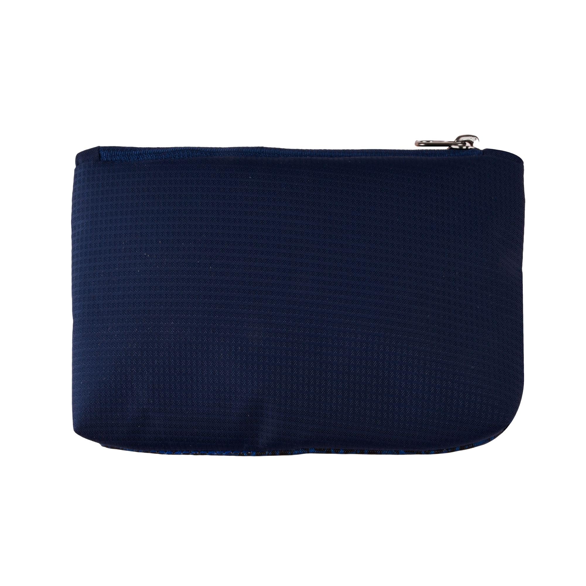 Kuber Industries 4-Pack Square Pencil Pouch Set - Zippered School Supply Organizer for Pens, Pencils & Geometry Tools - Navy Blue & Red - Perfect for Students, Backpack Essentials & Office Organization