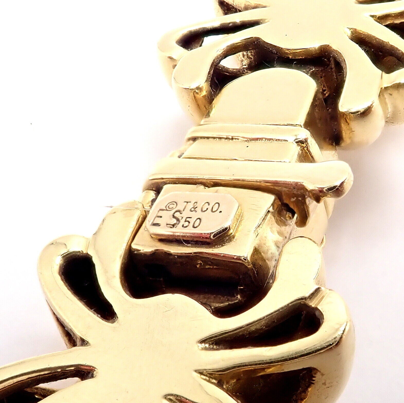 Vintage Tiffany & Co. 18k Yellow Gold Large X Classic Signature Necklace | Elegant Jewelry for Women | Perfect for Weddings, Anniversaries & Special Occasions