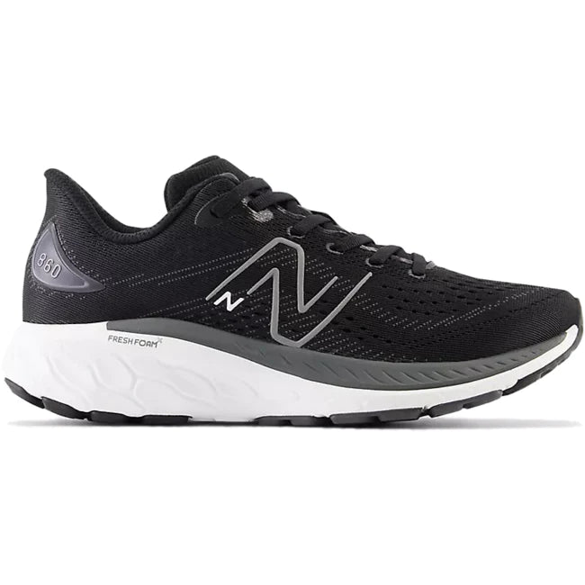 New Balance Kids' Fresh Foam X 860v13 Running Shoes - Black/White/Magnet - Lightweight & Supportive Sneakers for Boys & Girls - Perfect for School, Sports & Daily Activities