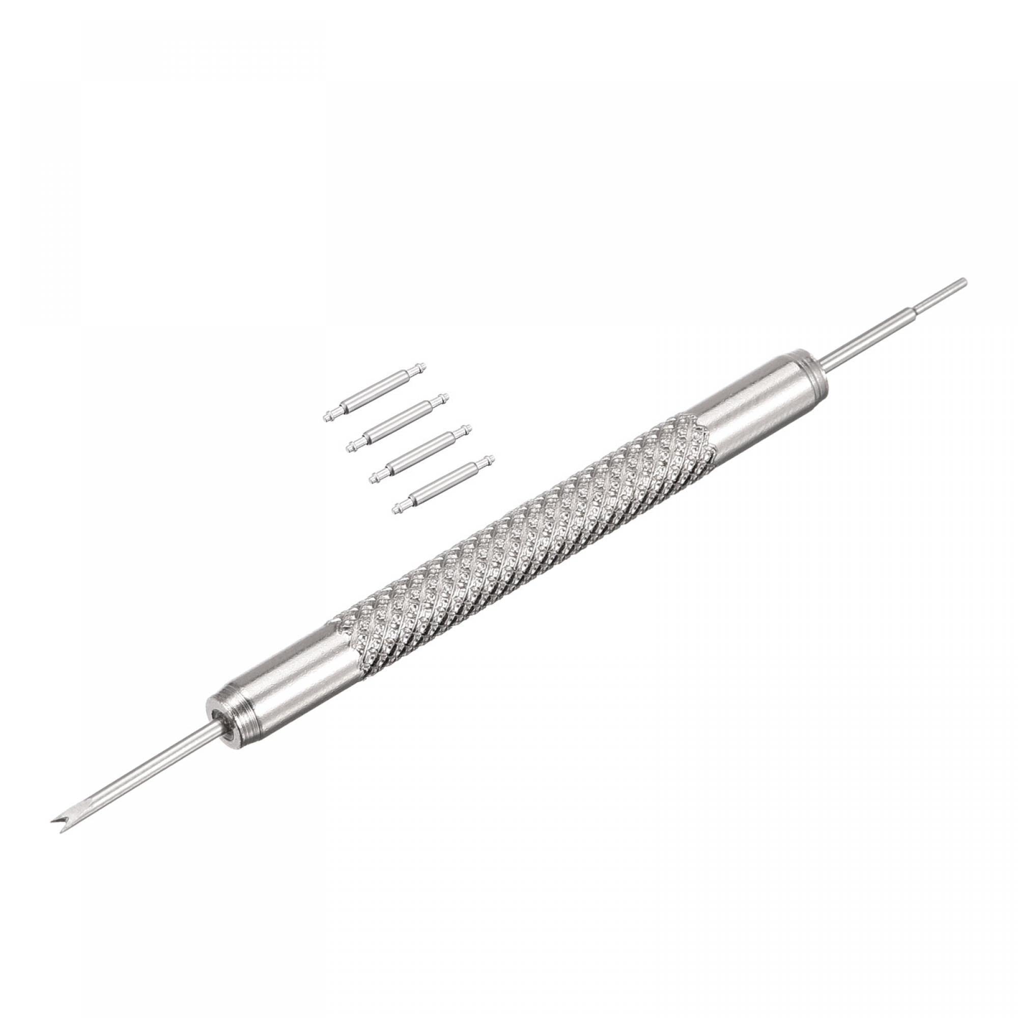 Stainless Steel 9mm Watch Band Pins Replacement Kit - 4Pcs Spring Bars with 1.5mm Removal Tool | Compatible with Rolex, Seiko, Casio Watches | Perfect for Watch Repair & Band Replacement