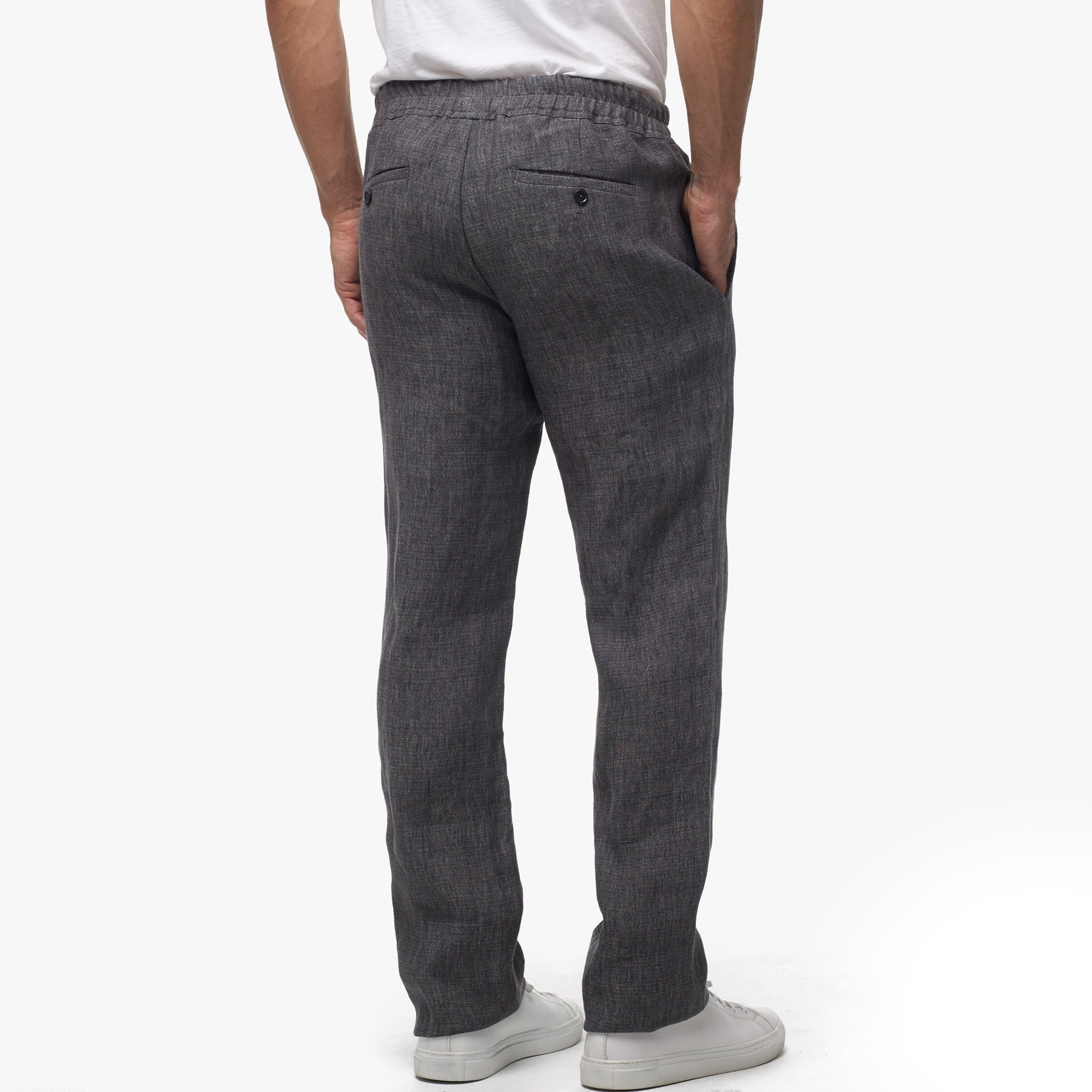 Delave' Women's Linen Pants - Slate Color | Comfortable & Breathable Summer Casual Pants for Travel, Beach & Everyday Wear