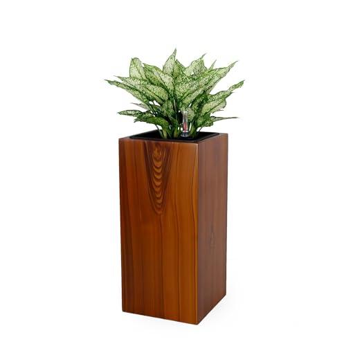 Catleza Self-Watering Square Planter Box - Durable Composite Material for Indoor/Outdoor Plants - Perfect for Home Garden, Patio, and Balcony Decor
