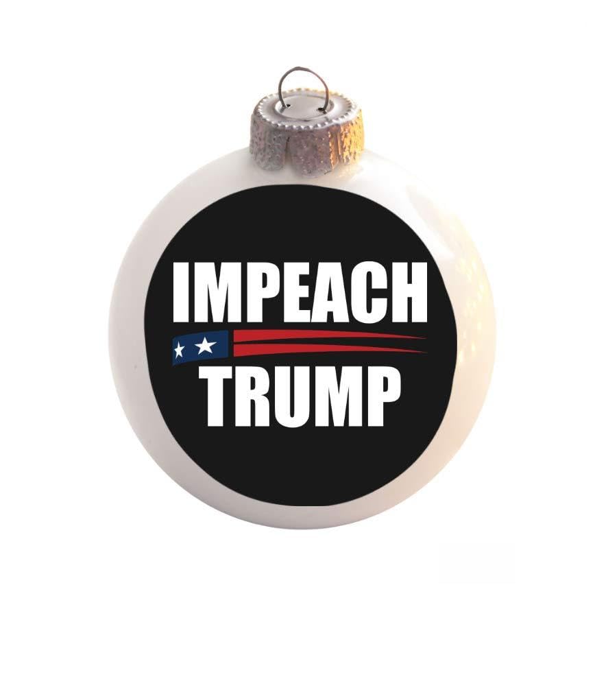 Impeach President Trump Ceramic Ball Christmas Ornament - Festive Holiday Decoration for Tree, Gift, and Home Decor