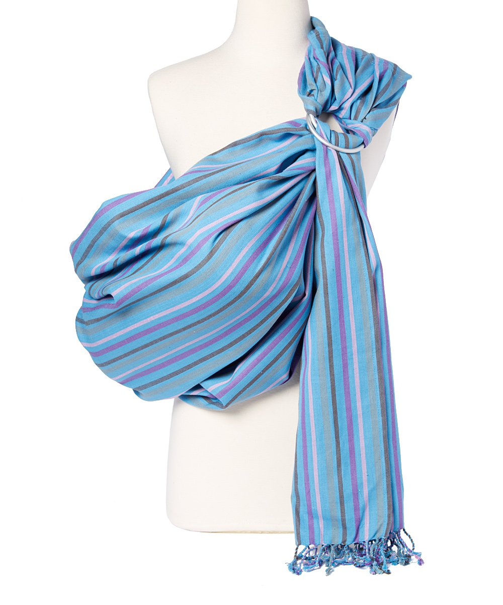 **Soft Cotton Baby Wrap Sling Carrier for Infants & Toddlers (8-35 lbs) - Adjustable & Breathable Hip Seat Wrap - Perfect Baby Shower Gift for New Parents - Nursing Cover & Hands-Free Carrier - Ocean Blue**    *(Ideal for breastfeeding, grocery shopping, walks, and bonding time with your baby)*