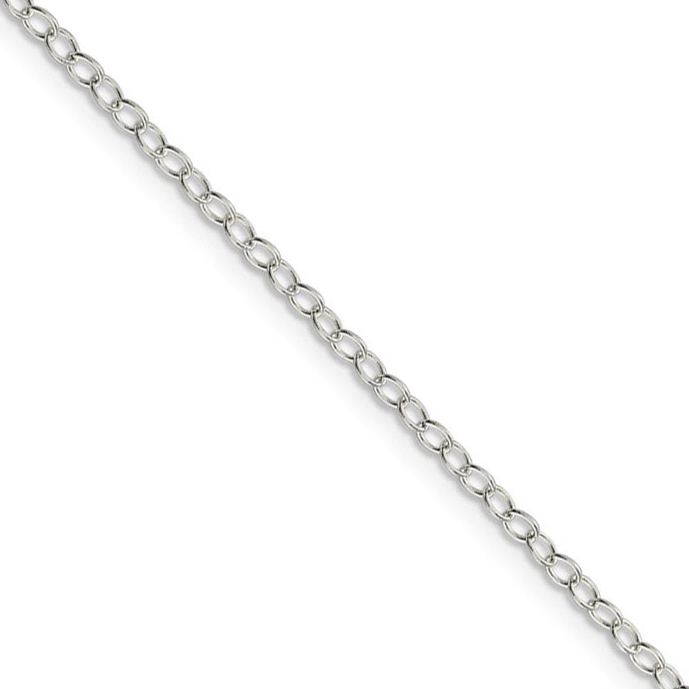 Sterling Silver 2.25mm Black Bow Oval Cable Chain Necklace - Elegant Jewelry for Women, Perfect Gift for Birthday, Anniversary & Valentine's Day