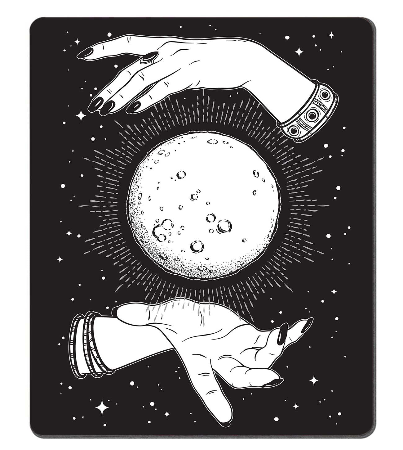 Custom Full Moon Rays of Light Mouse Pad - Non-Slip Rubber Base Smooth Surface Gaming & Office Mousepad for Computer & Laptop - Perfect for Work, Gaming & Home Office Setup