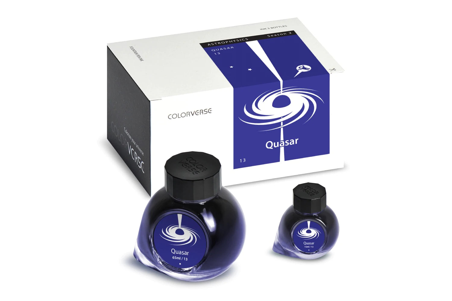 Colorverse Quasar Fountain Pen Ink Set - 65ml + 15ml Bottle for Calligraphy, Journaling & Art Projects | Premium Writing Ink for Dip Pens & Fountain Pens