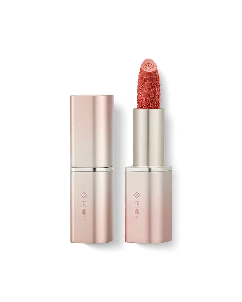 Blooming Rouge Engraved Lipstick - Long Lasting Matte Lipstick with Floral Design, Vegan & Cruelty Free - Perfect for Date Night, Parties & Special Occasions