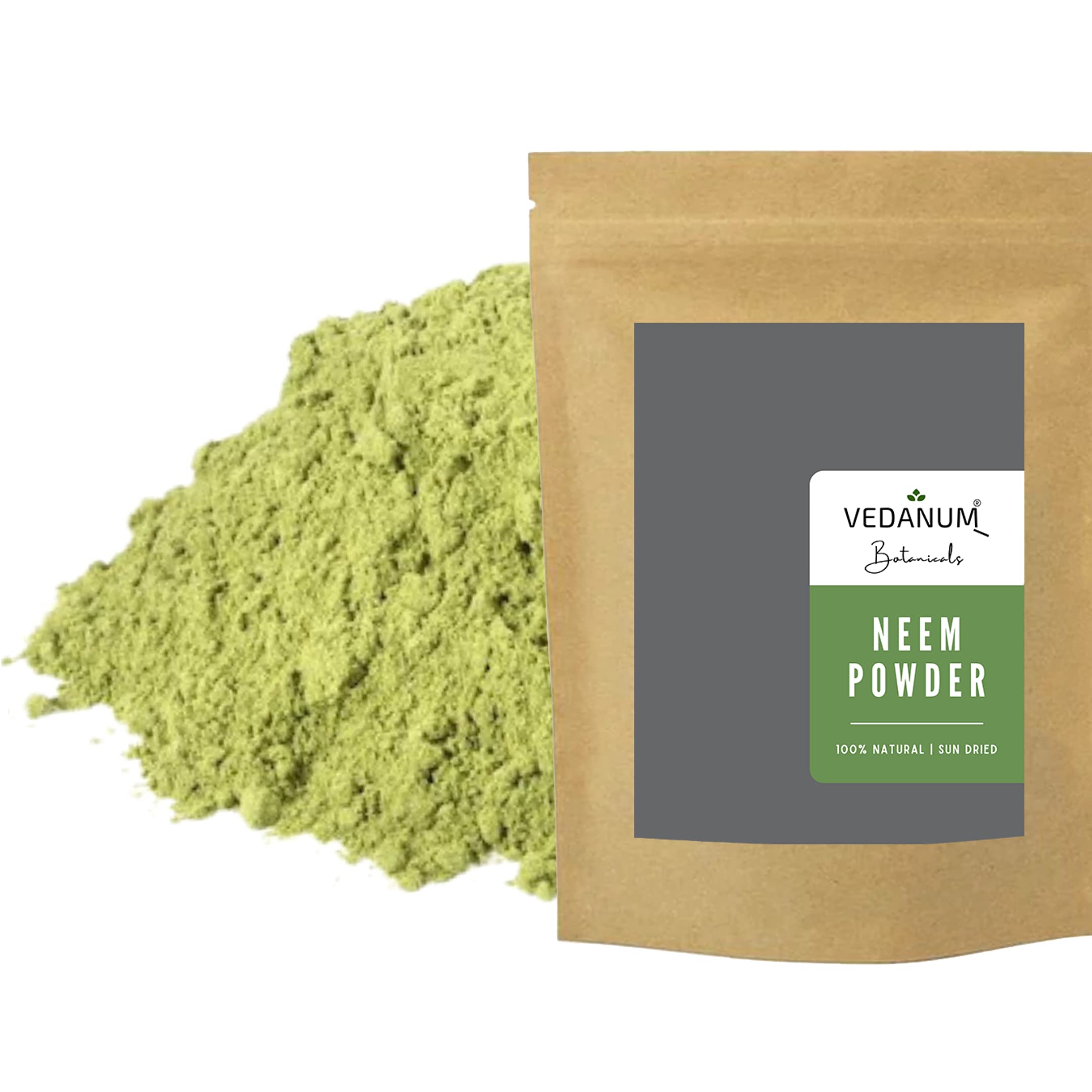 Vedanum Premium Natural Neem Powder for Face Mask, Skin Care, Acne Treatment & Tan Removal - 50g | Organic Antibacterial Facial Powder for Glowing Skin | Perfect for Daily Skincare Routine & Spa Treatments