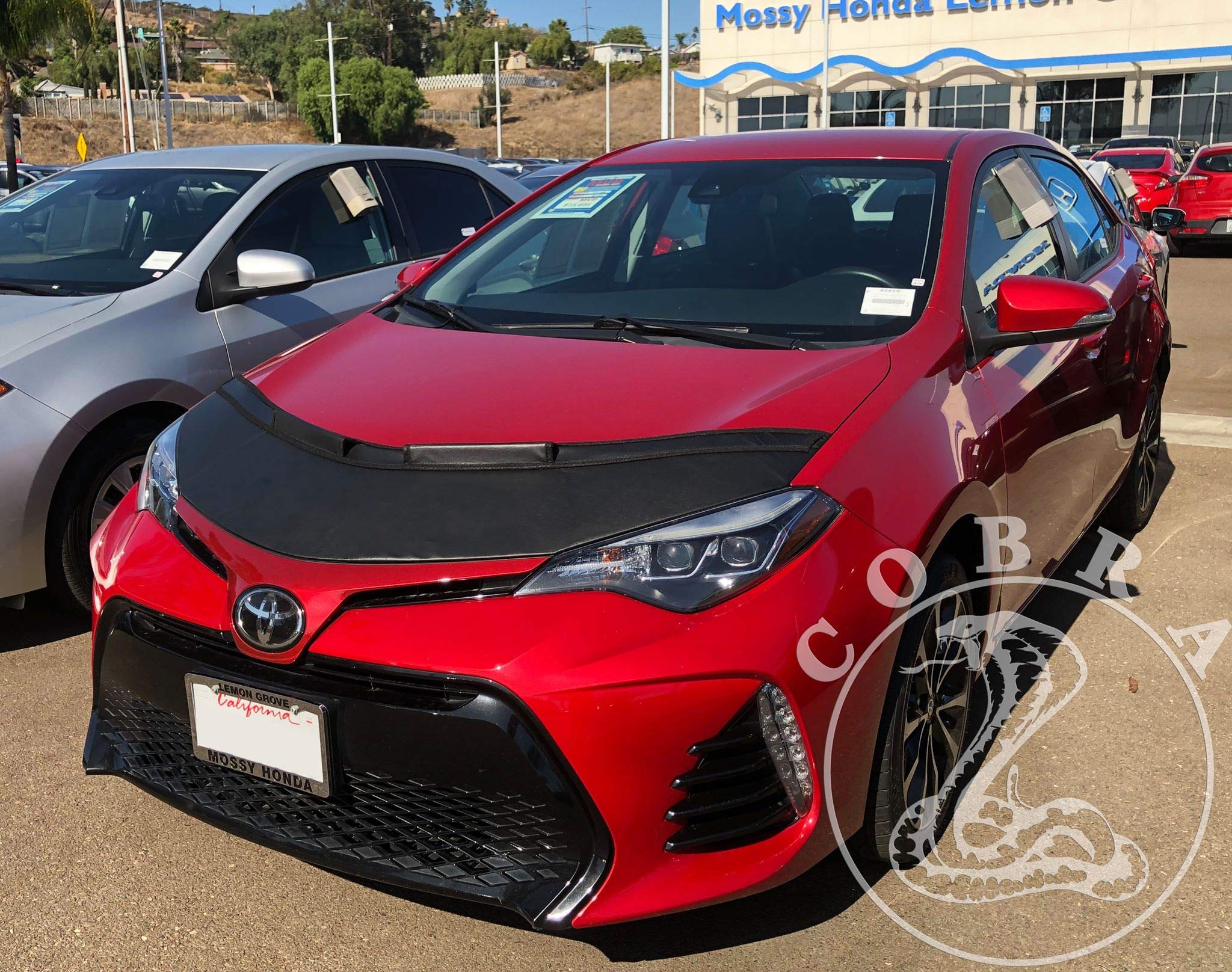 Premium Car Hood Bra Cover for Toyota Corolla 2014-2018 - Durable Bonnet Mask Protector Against Rocks, Bugs & Road Debris - Perfect for Road Trips, Off-Roading & Daily Commute Protection