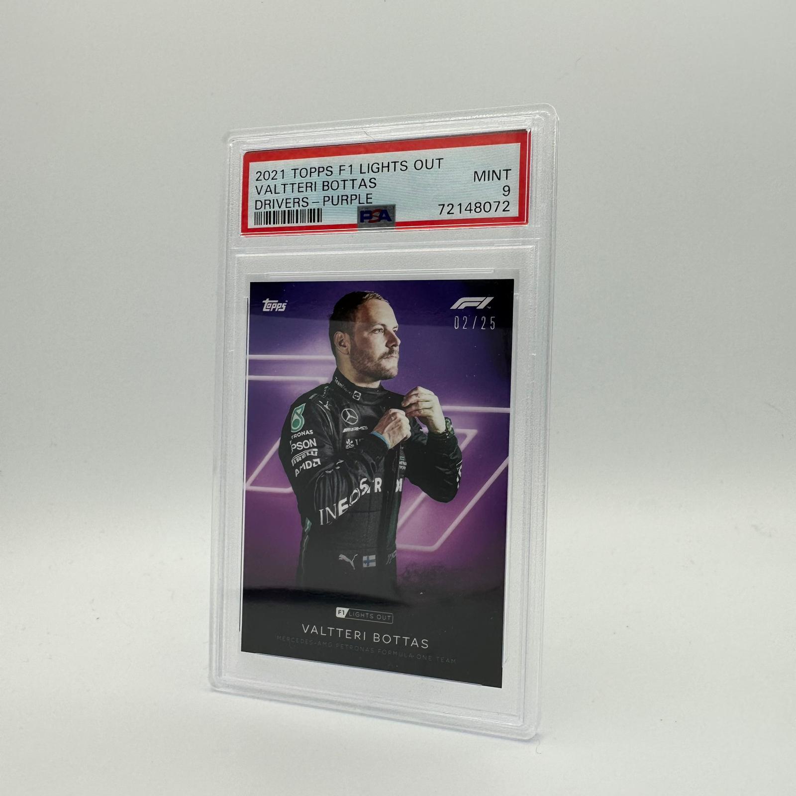 PSA 9 Graded 2002 Valtteri Bottas Purple Parallel Racing Card - Perfect for F1 Collectors & Motorsport Memorabilia Displays