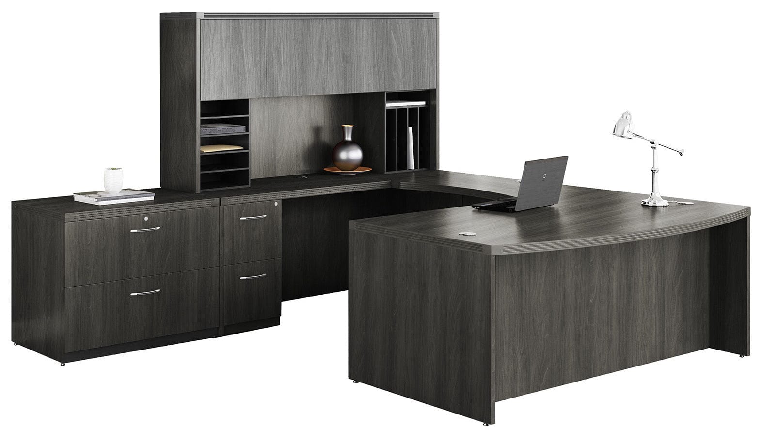 Safco Mayline Aberdeen Series Typical 2-Person Workstation - ABNT02 - Office Desk for Collaborative Workspaces & Team Projects