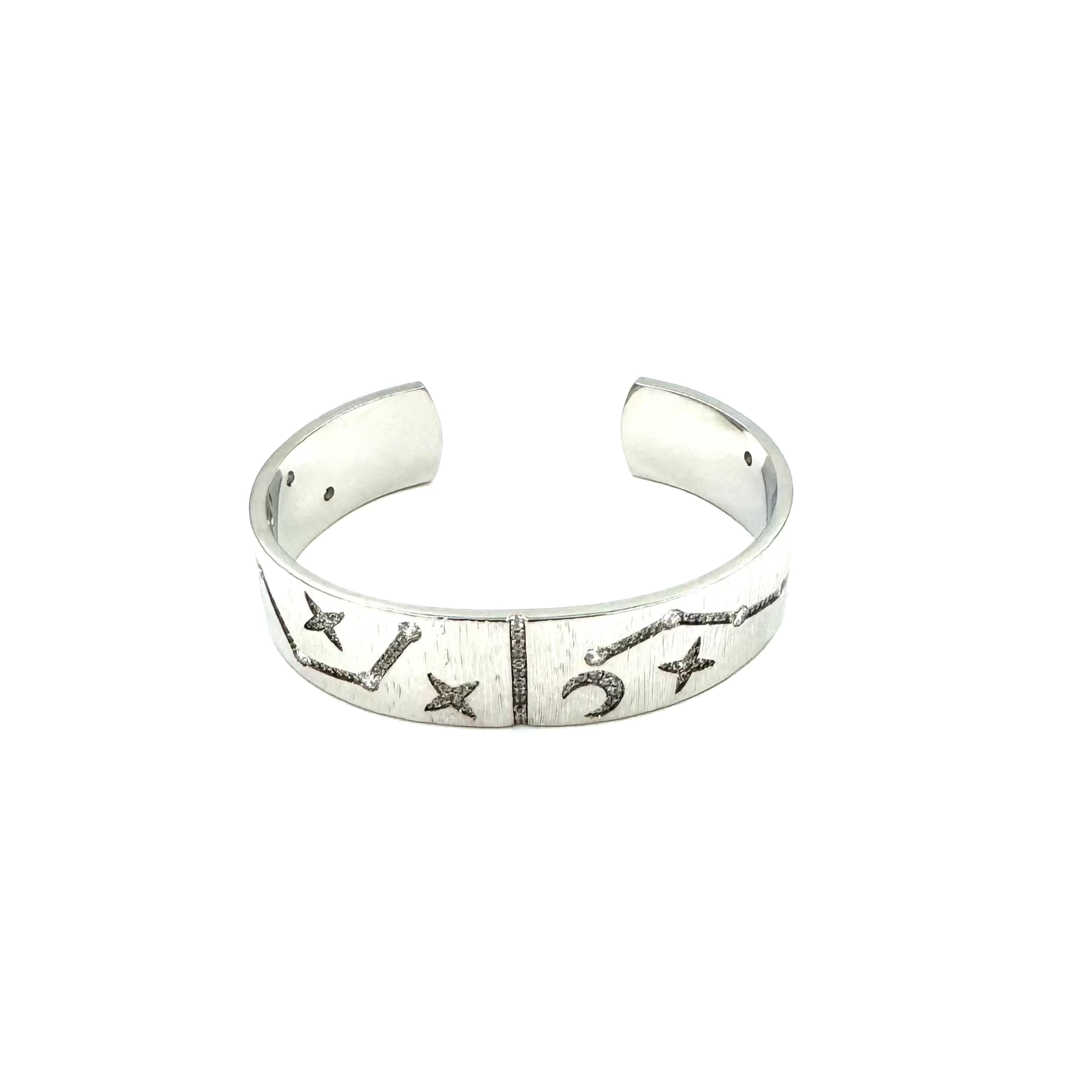 Ashley Gold Stainless Steel CZ Astrology Bangle Bracelet for Women - Zodiac Sign Jewelry Gift for Birthday, Anniversary & Special Occasions