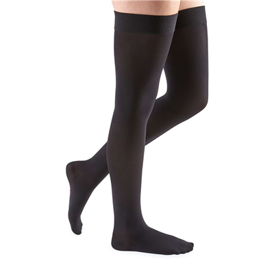 Medi Comfort 20-30mmHg Closed Toe Thigh High Compression Stockings with Silicone Top Band - Multiple Colors for Women's Circulation, Varicose Veins & Post-Surgery Recovery