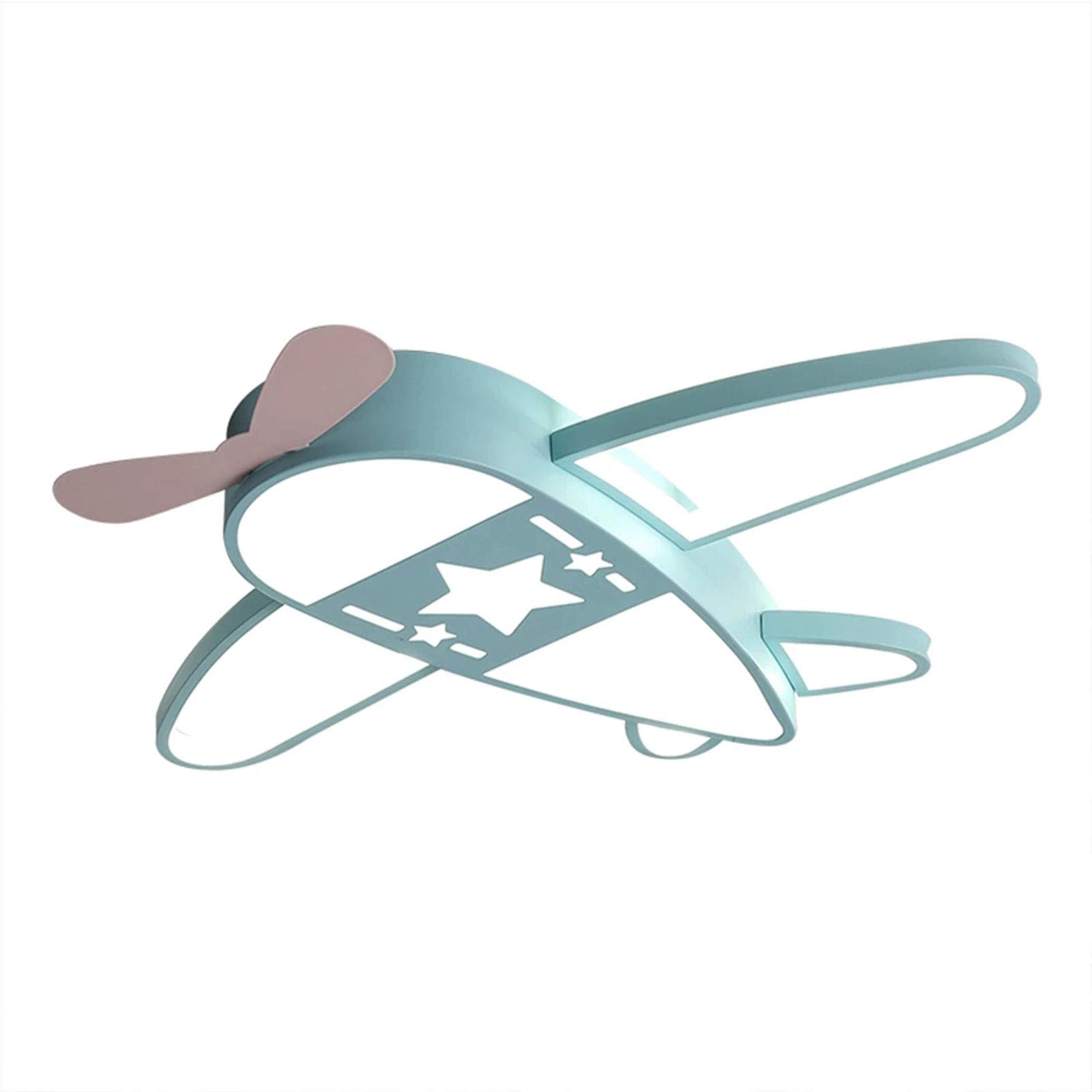 Modern LED Airplane Ceiling Light - Dimmable Kids Room Chandelier with Acrylic Lampshade (Pink/Blue) for Bedroom, Nursery & Living Room | Fun Aircraft-Themed Lighting for Children's Spaces & Play Areas