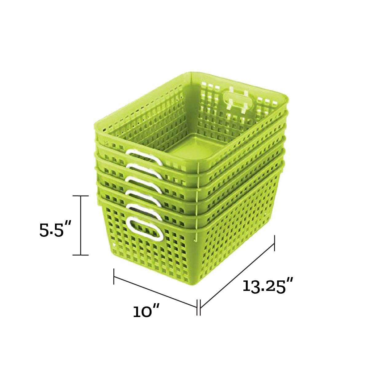 Large Plastic Book Baskets for Classroom & Home - 13