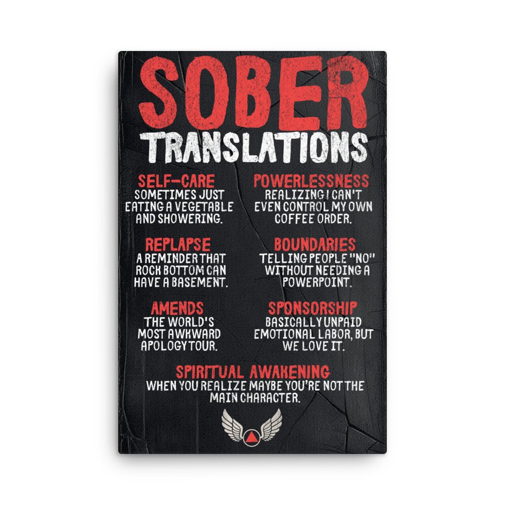Sober Translations Vol. 3 - Modern Abstract Canvas Wall Art for Living Room, Bedroom & Office Decor | Large Stretched Framed Painting for Home & Office