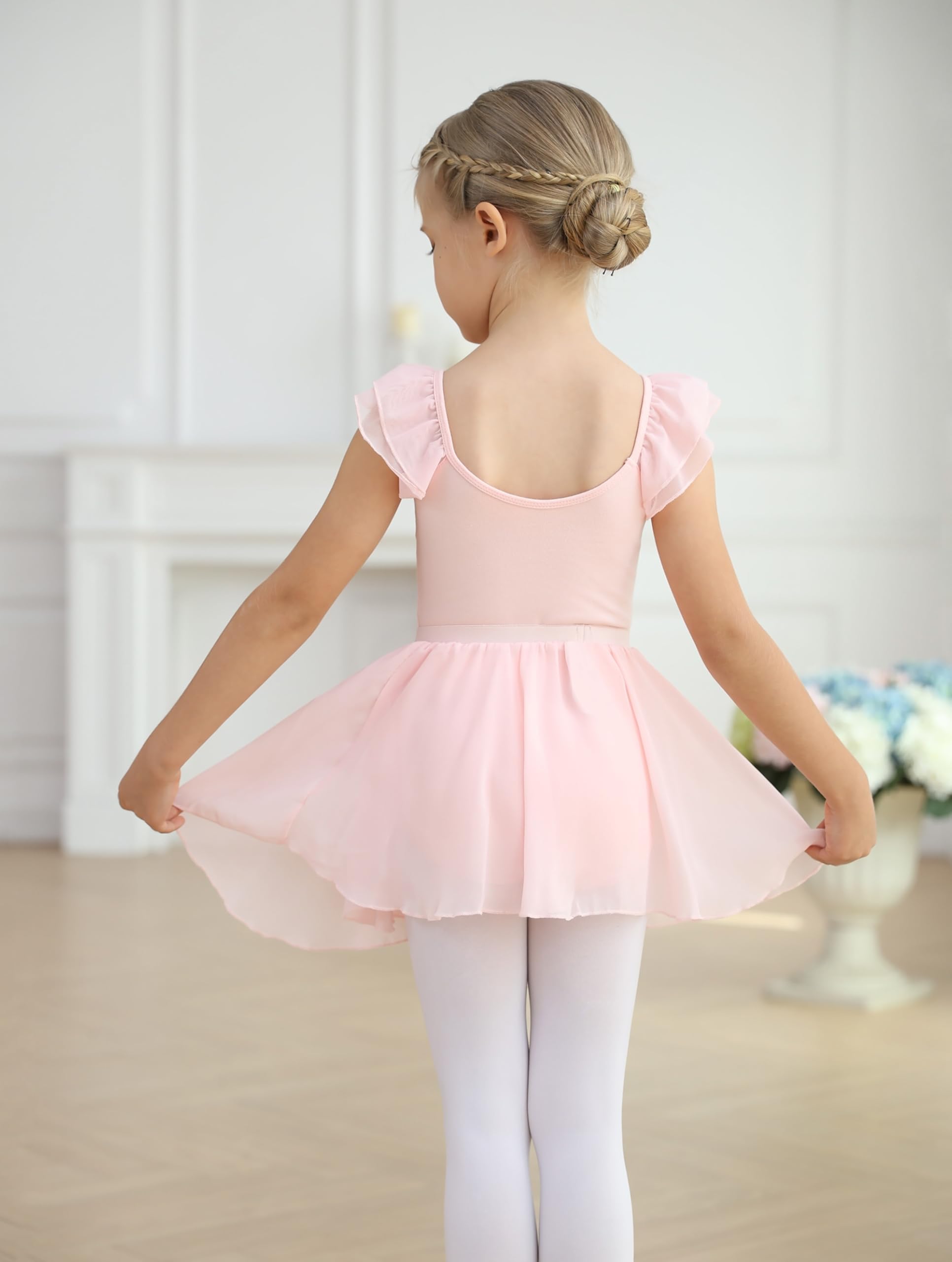 MDNMD Girls Ballet Skirt Tutu Dance Dress - Soft Tulle Ballet Skirt for Toddlers & Kids - Perfect for Dance Classes, Recitals, and Birthday Parties