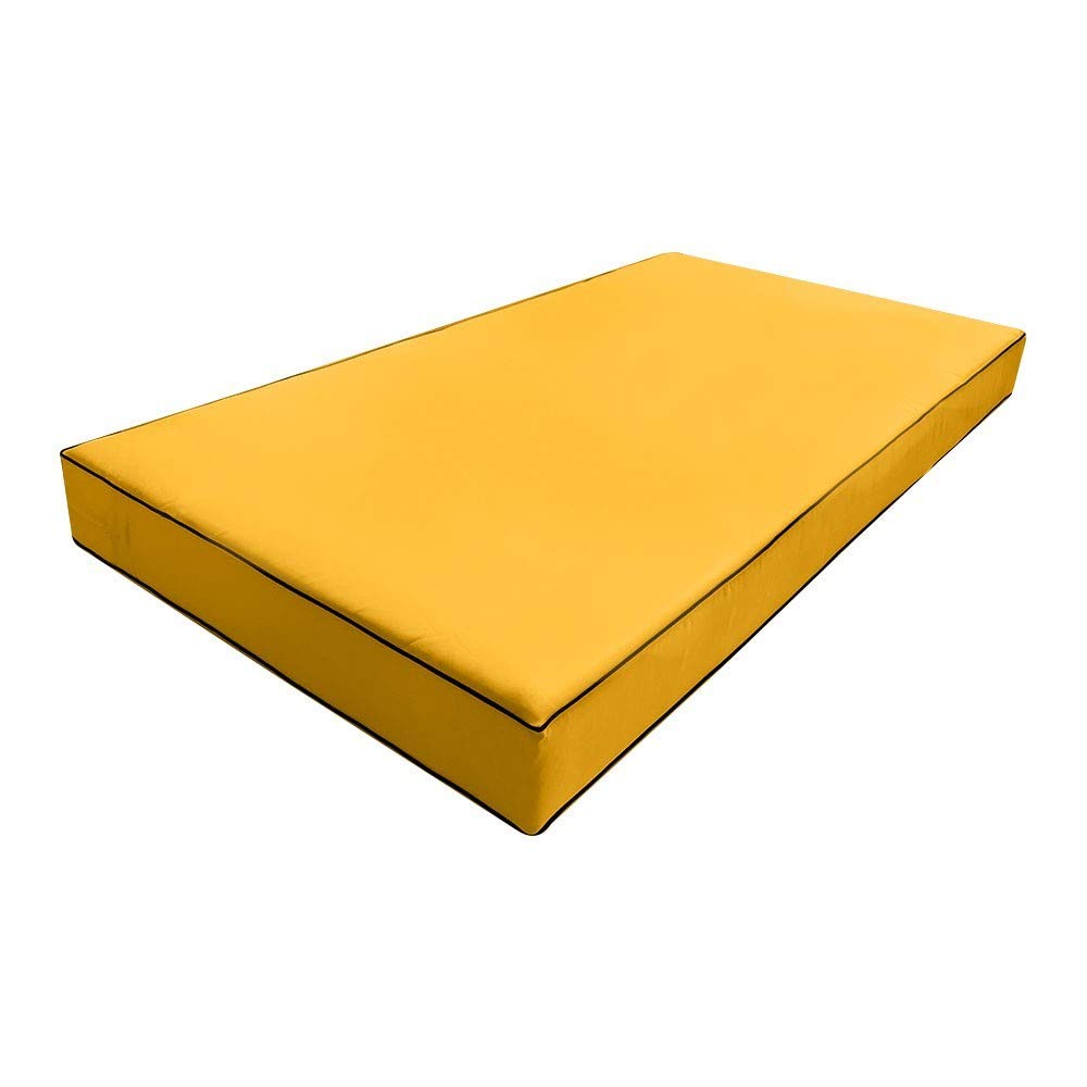 Outdoor Daybed Cover with Contrast Trim - Fitted Slipcover for 8
