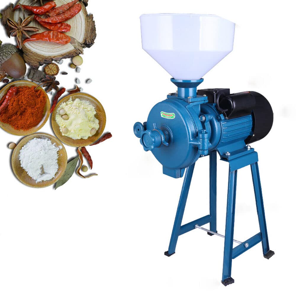 Electric Grain Mill Grinder - 1500W Corn Wheat Flour Mill with Funnel for Home Baking, 110V Commercial & Kitchen Use - Perfect for Bread, Pancakes & Animal Feed