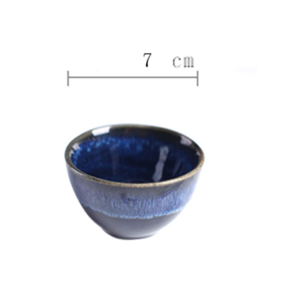 Premium Japanese Sake Set - 3pc Blue Porcelain Sake Cups for Cold Sake, Tea & Wine | Traditional Ceramic Drinking Cups for Japanese Rice Wine, Coffee & White Wine | Perfect for Home Dining, Gift Giving & Asian-Themed Parties