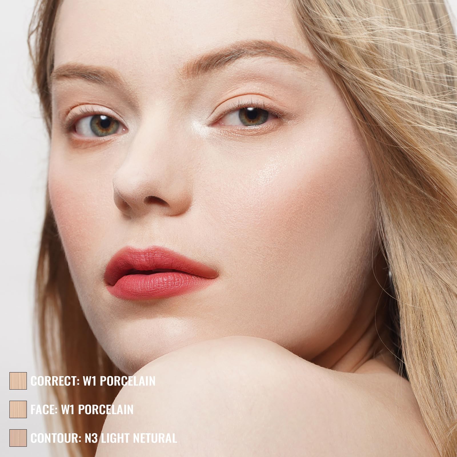 Oulac Full Coverage Concealer Stick for Face & Dark Circles - Hydrating Concealer with Hyaluronic Acid, Vegan, 3.8ml (Shade W1 Porcelain) - Perfect for Daily Makeup & Covering Blemishes