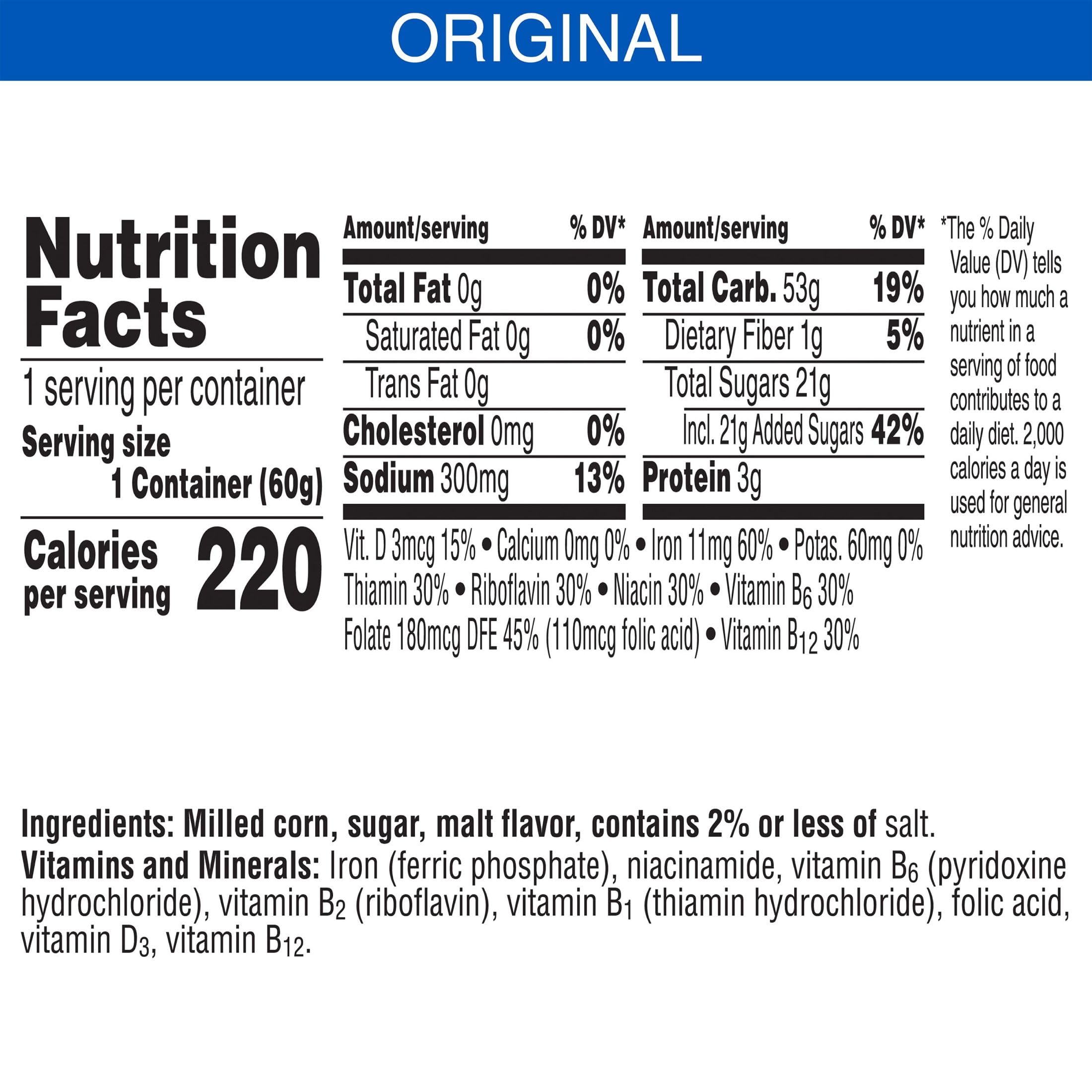 Kellogg's Frosted Flakes Breakfast Cereal Cups - 25.2oz Case (12 Cups) | Kids Snack with 8 Vitamins & Minerals | Great for School Lunches, Quick Breakfast & On-the-Go Snacking