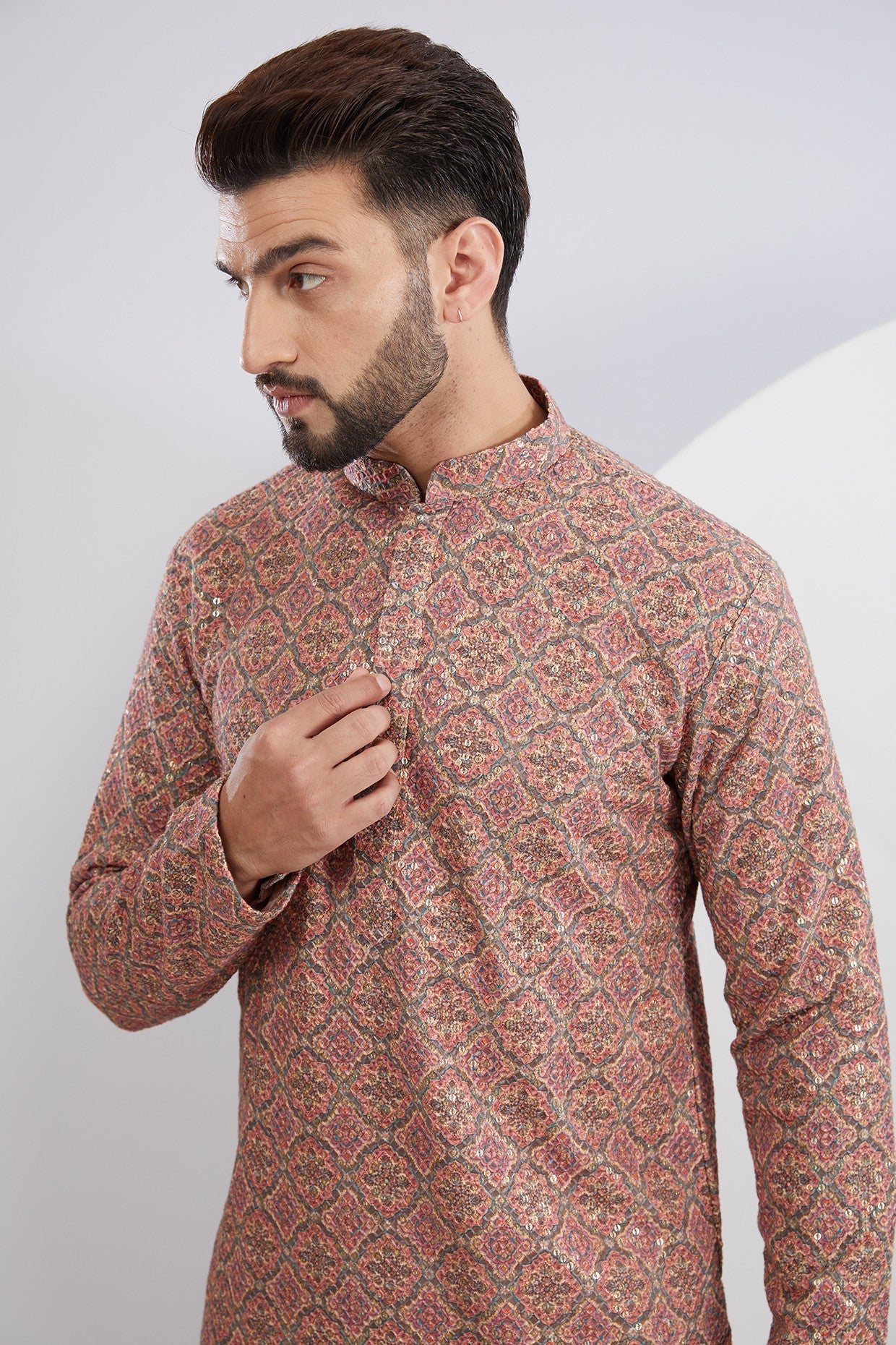 Stylish Multi Embroidered Printed Kurta for Women - Perfect for Festivals, Weddings & Ethnic Occasions