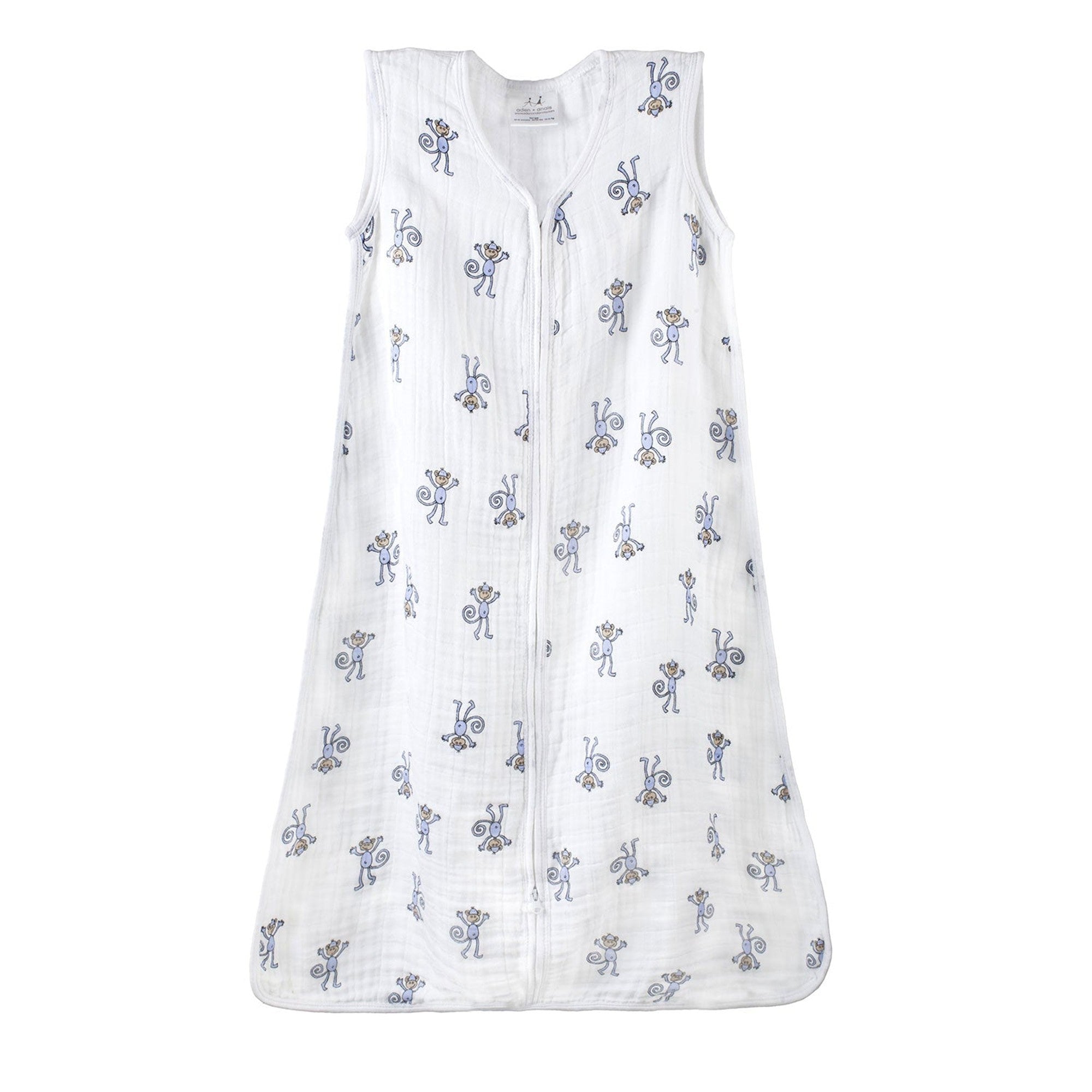 Aden Anais Classic Sleeping Bag Medium - Jungle Jam Monkey Print | Soft & Breathable Baby Sleep Sack for Nursery, Travel & Playtime