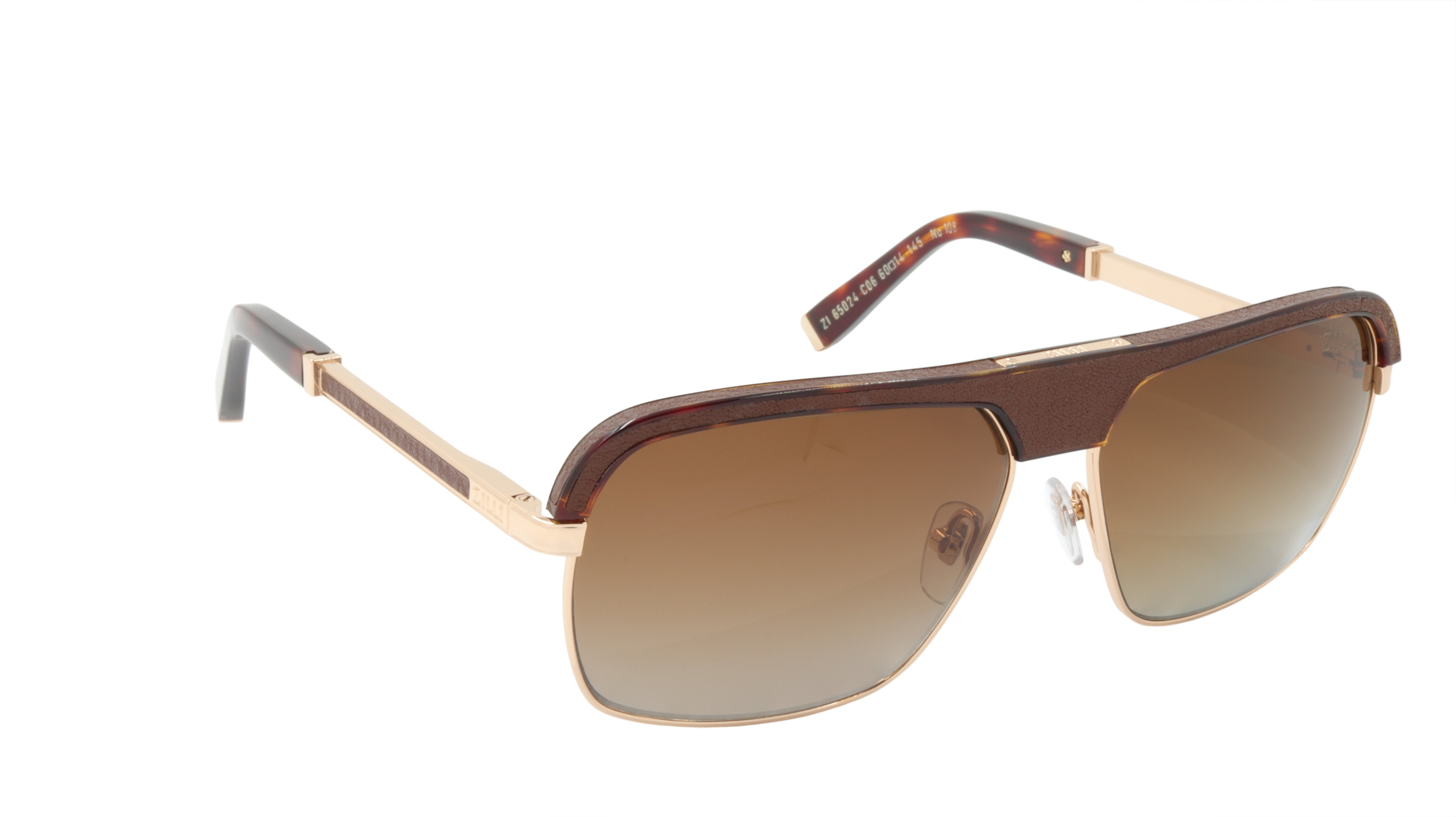 ZILLI Luxury Titanium Acetate Polarized Sunglasses - Handmade in France - Model ZI 65024 C06 - Perfect for Driving, Travel & Fashion Statement