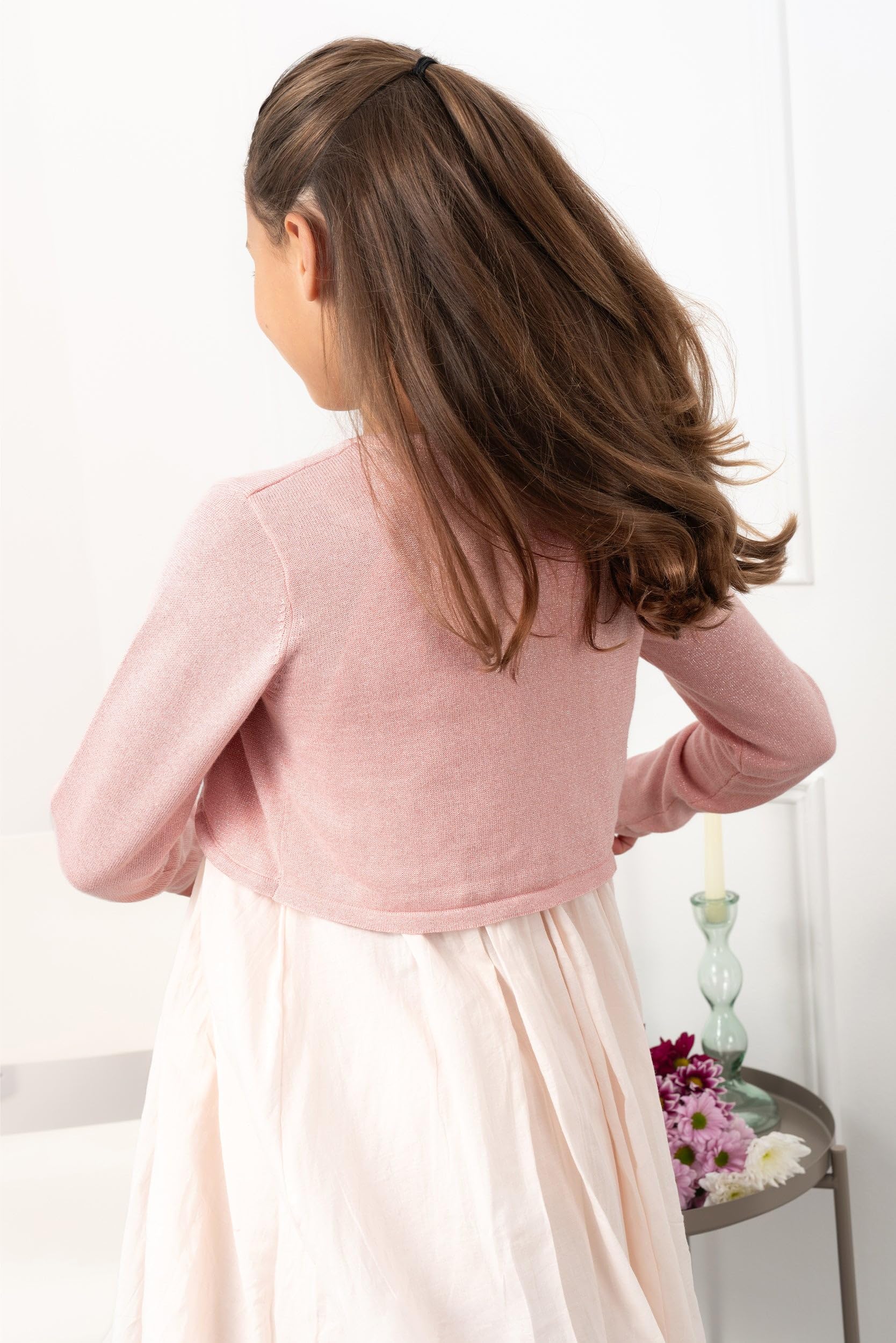 Black Butterfly Girls Long Sleeve Sparkle Cardigan - Kids Shrug Sweater for Girls - Perfect for Birthday Parties, School, and Special Occasions