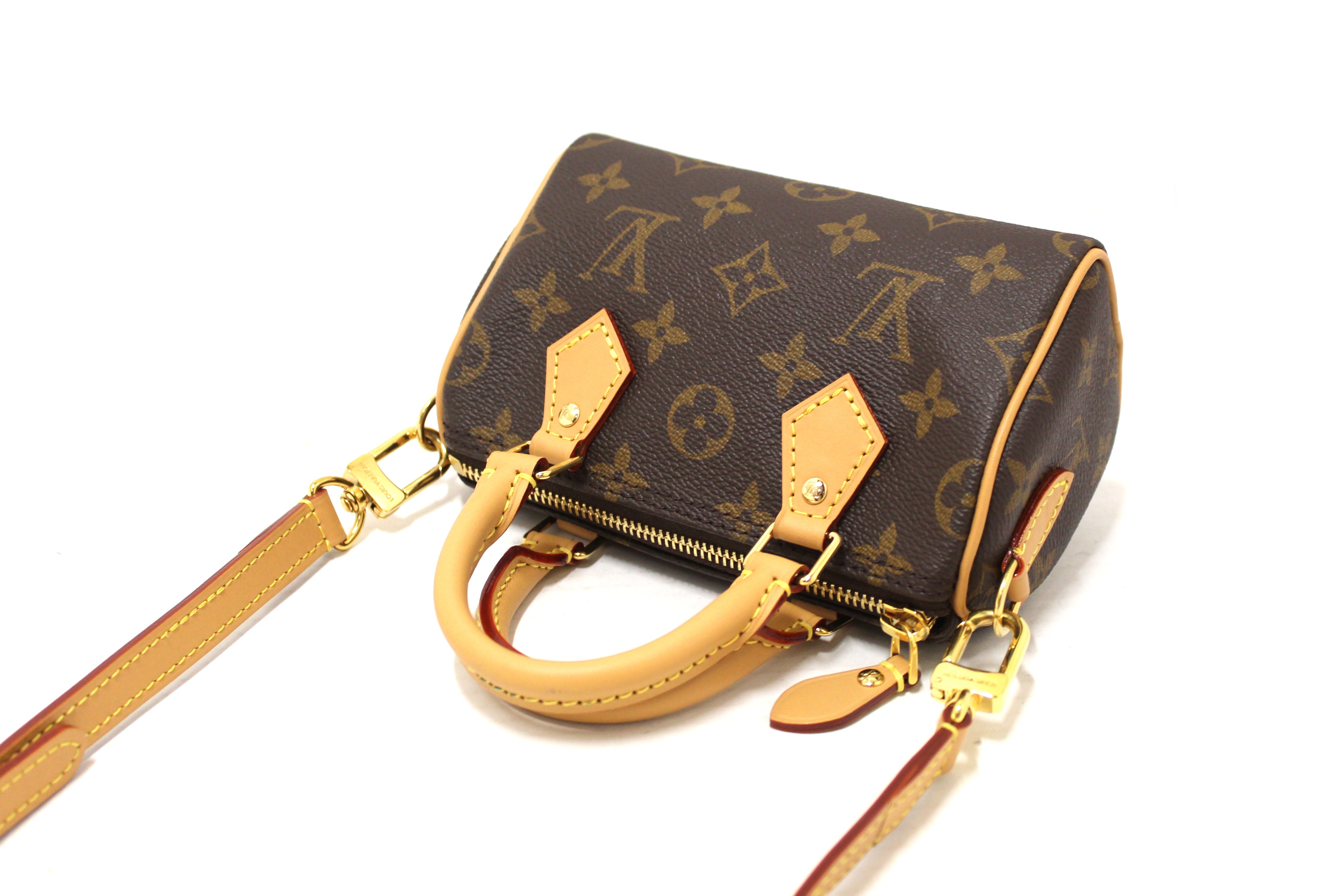 Authentic Louis Vuitton Monogram Nano Speedy Bag - Luxury Crossbody & Shoulder Bag for Women | Perfect for Date Night, Travel & Everyday Use